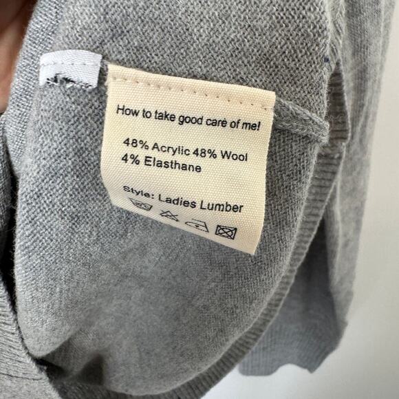 Blarney Ireland Wool Blend Grey Women's Cardigan Size Large - Picture 3 of 6